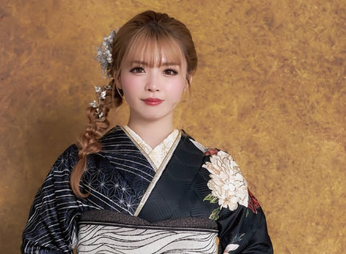 振袖にぴったりのポニーテール