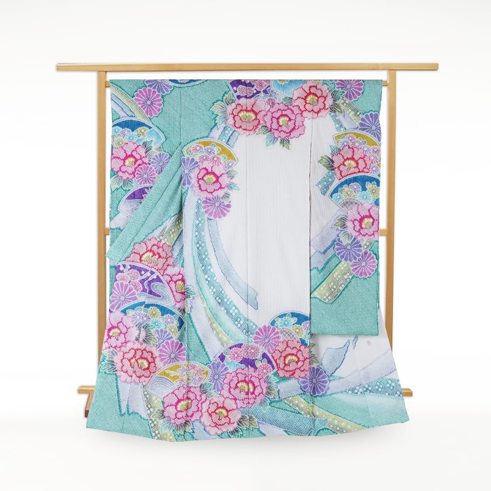 藤娘きぬたやの総絞り振袖