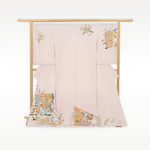 着物専門店林屋の桃色の訪問着