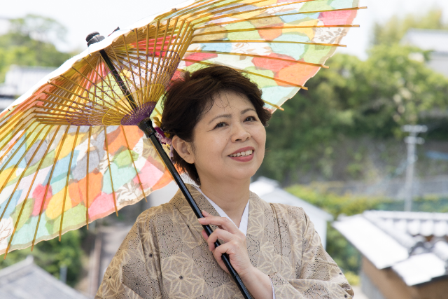 50代の着物に似合うショートヘアの髪型